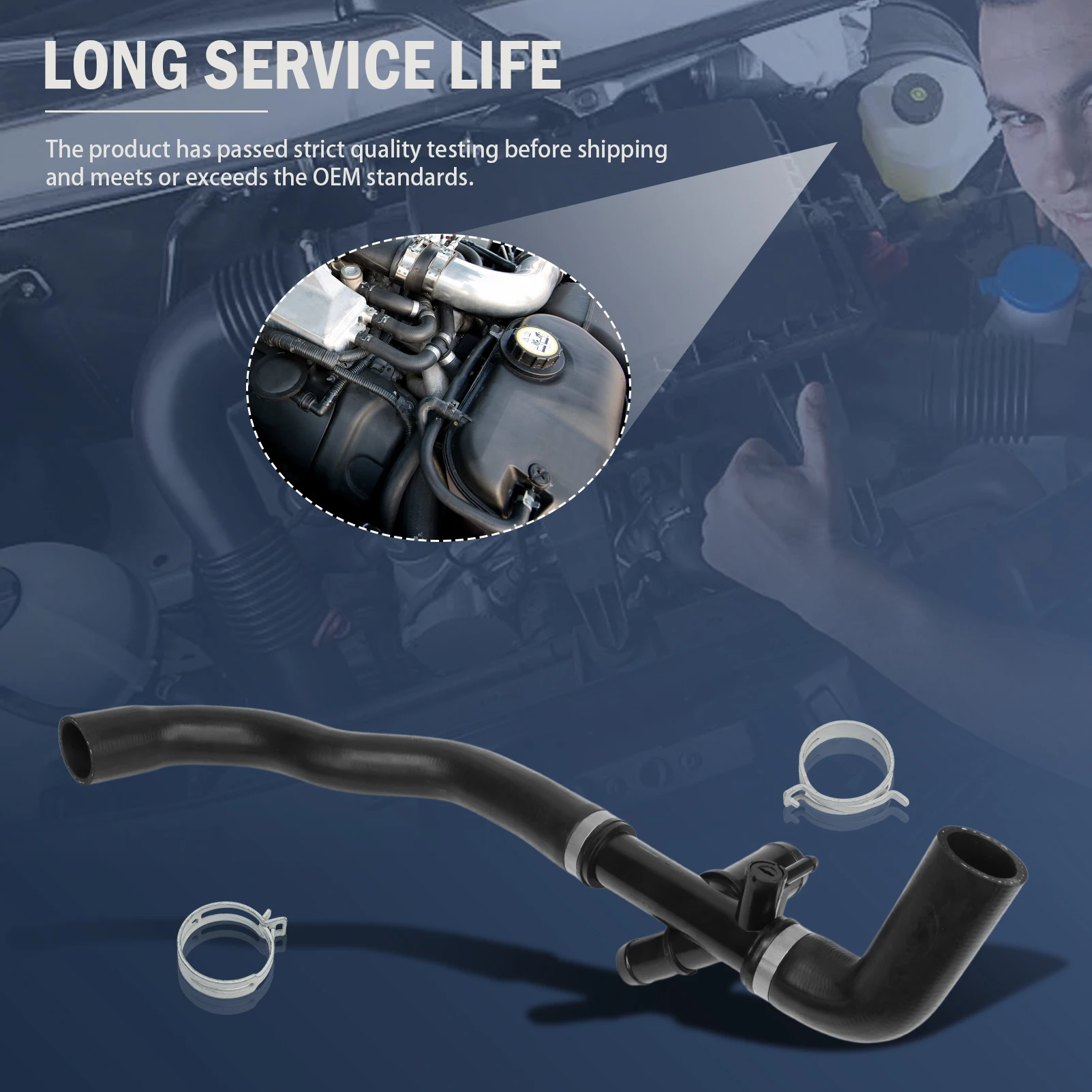 Upper Radiator Coolant Hose XR8Z7648 Fit for Lincoln LS 3.0L