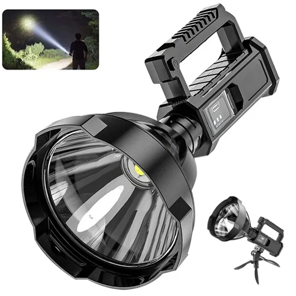 

High Power LED Flashlight Powerful XHP70 Torch Waterproof Fishing Lantern USB Rechargeable Spotlight Searchlight Camping Lamp