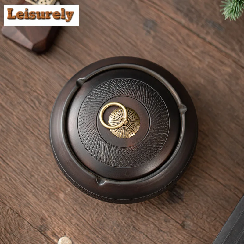 Qingxi Purple Pottery Ashtray Creative Gift for Boyfriend Ash Tray Knife Jumping Weed Smoking Chinese Tea Set Accessories Gift