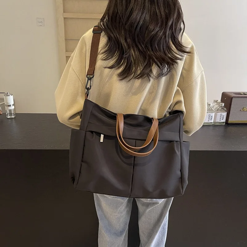 Vintage Canvas Tote Bag Spacious, Multi Pocket Design Shoulder Crossbody Bags for Modern Women’s Daily Essentials & Travel Needs