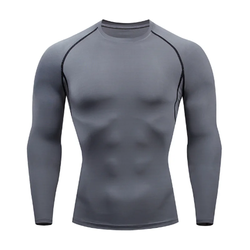 Fitness Clothing Men's Long Sleeve Running Basketball Training Basecoat T-shirt Tight Fit High Elastic Fast Dry Compression yoga