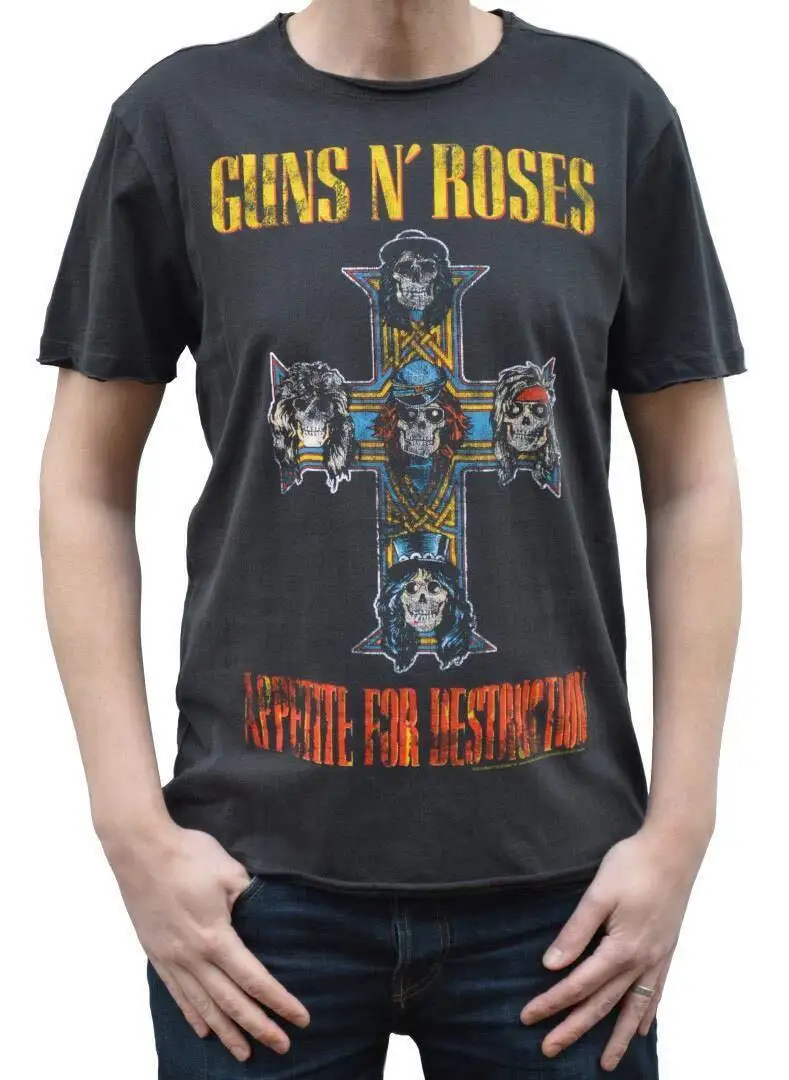 Guns N Roses-Dell'Appetito Per La Distruzione T-Shirt Amplificata Xxl Grey (Charcoal Cc)