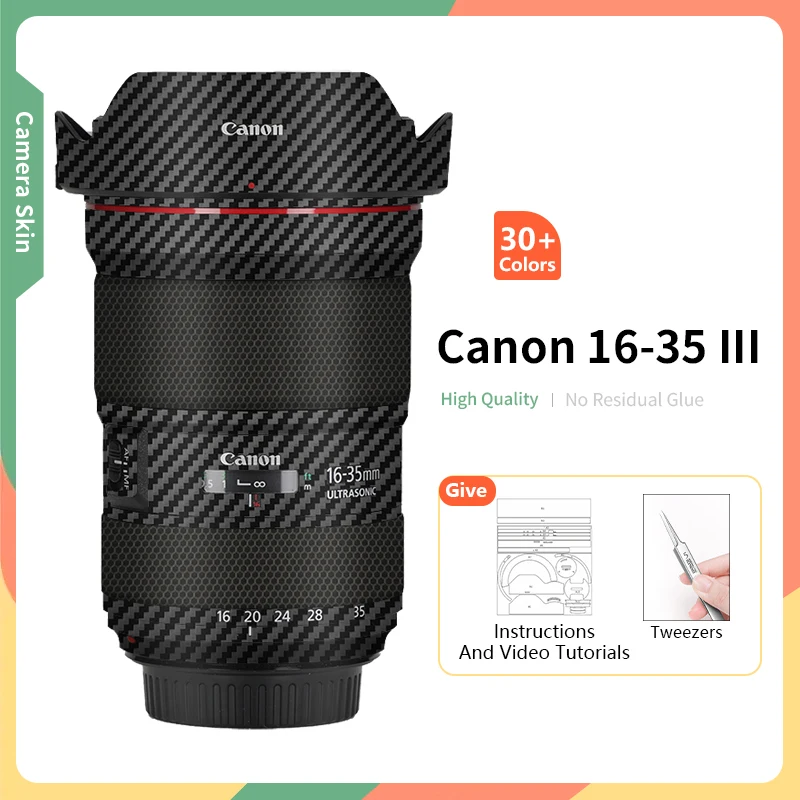 

Для Canon 16 35 мм Обложка EF 16-35 мм f/2.8l III USM Обложка для объектива Защитная Наклейка против царапин кожаная линия золотые цвета