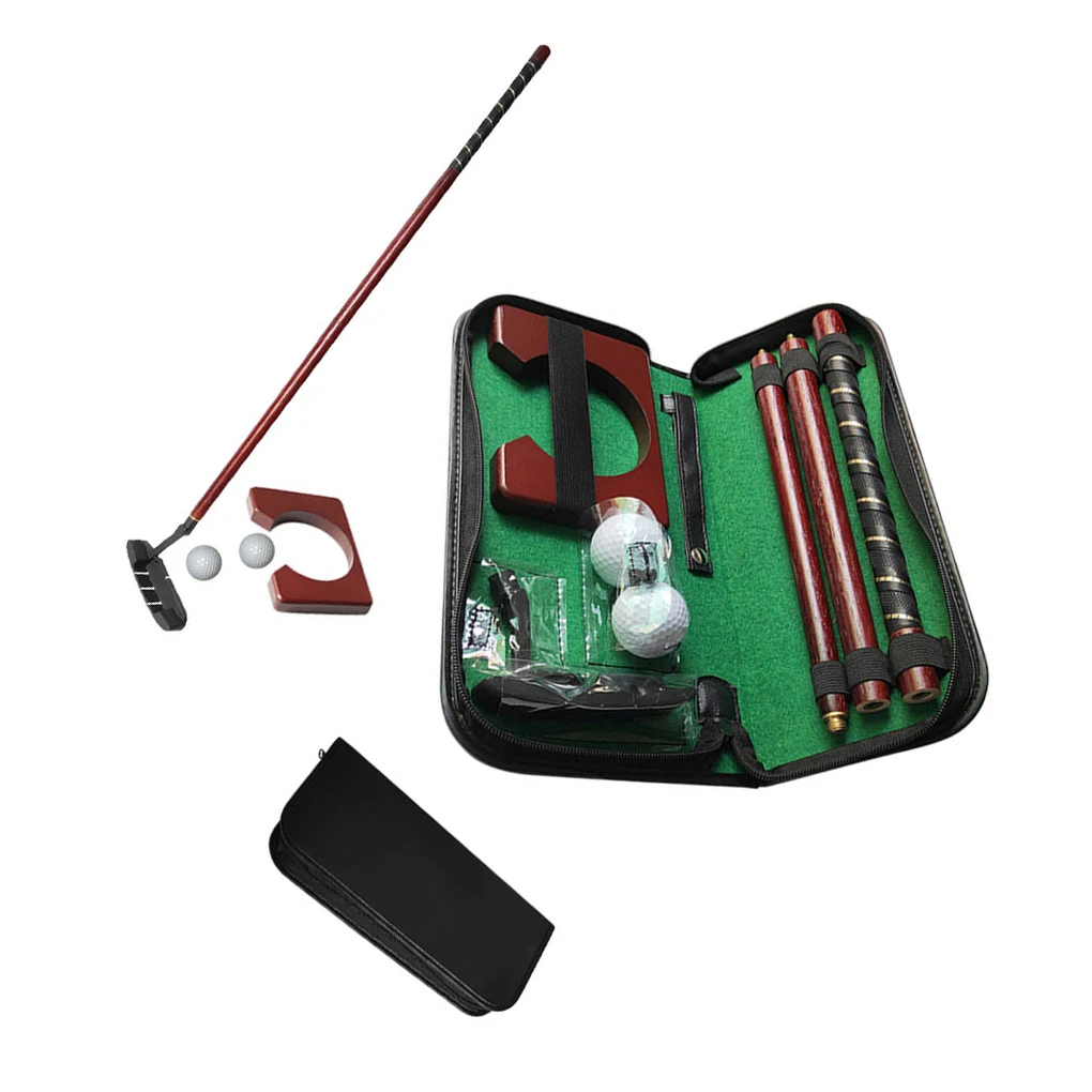 

Putter Set Training Aid Putting Head Storage Case for Beginners Practice Kit