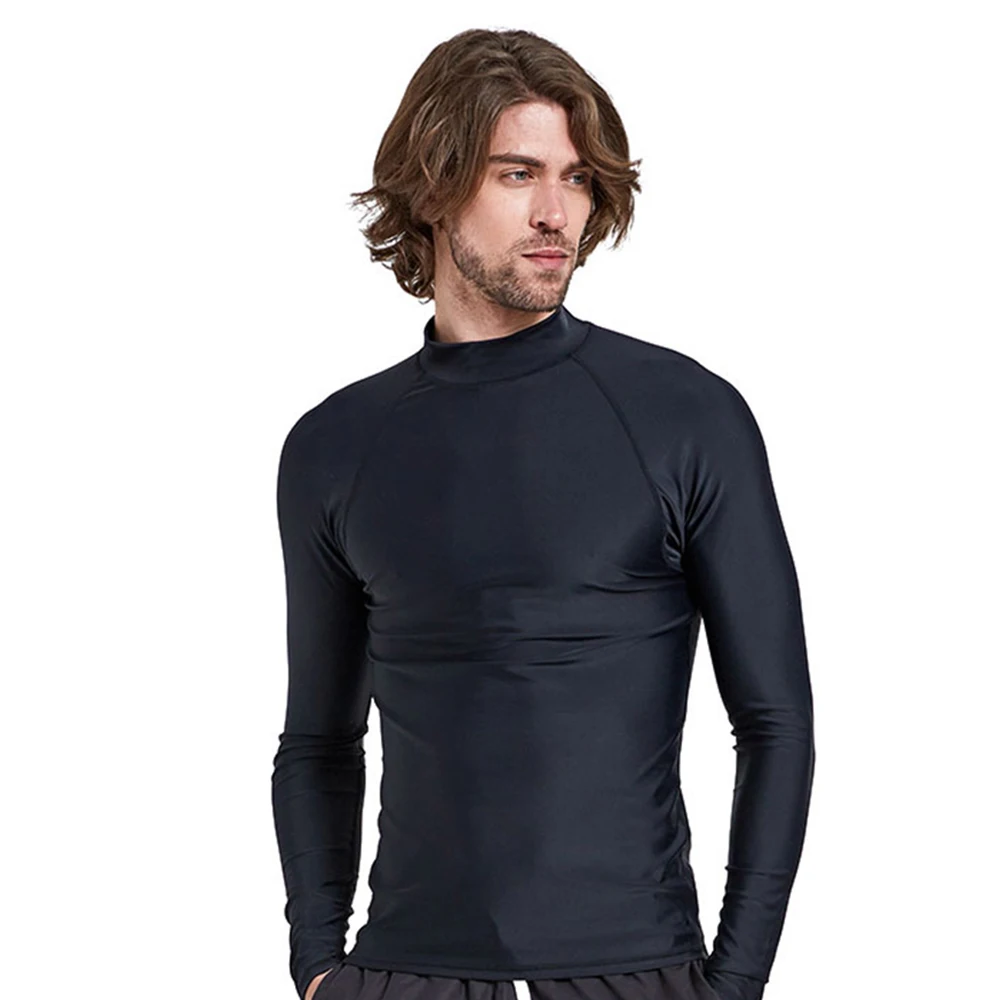 

2023 Men's Fashion Split Comfort Shirts Long Sleeve Surf Tops Water Sports Beach Swim Fitness Surfing Quick Dry UPF 50+ M-4XL