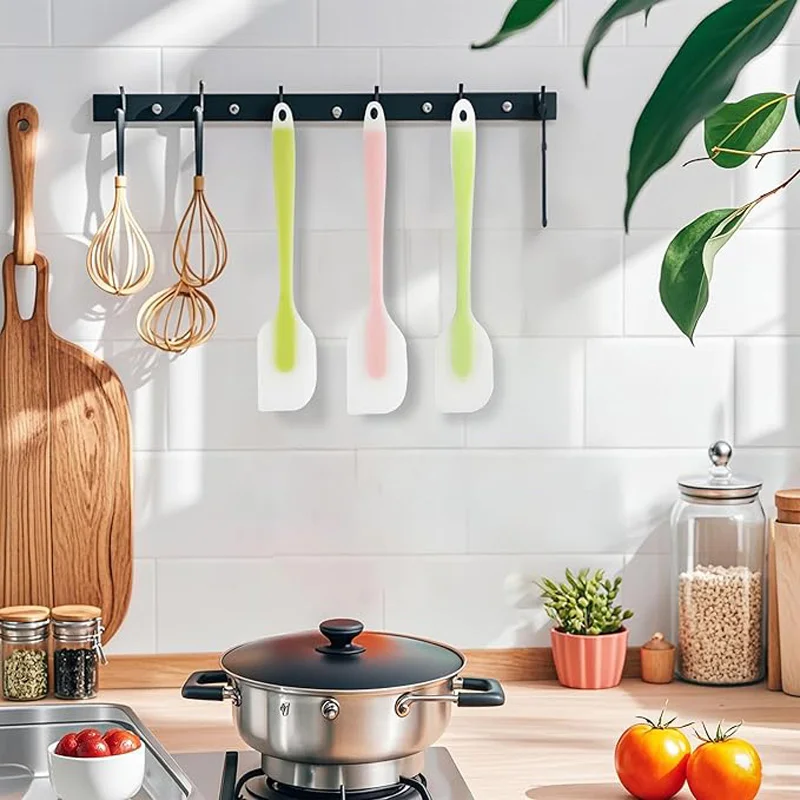 7pcs Silicone Cake Scraper Translucent Non-Stick Cake Cream Spatula Butter Cooking Baking Spatula Baking Accessories