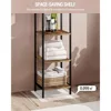 Narrow Book Shelf, Industrial Corner Shelf Storage Organizer, Slim Shelving Unit for Home Office, Living Room5-Tier, Bookcases 6