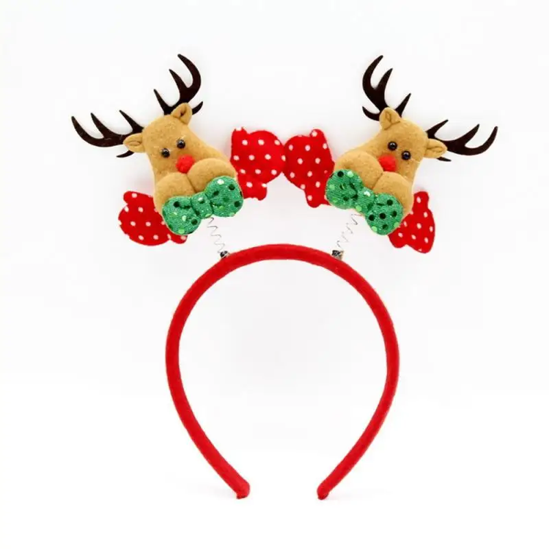 Christmas Headbands cute Reindeer Antlers Xmas Tree Glasses Frame for Kids Adults Gift Noel Navidad new year Photo Booth props