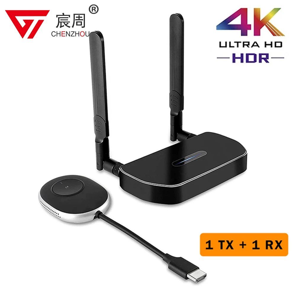 

5G 4K Wireless HDMI Video Transmitter Receiver Extender Display Kit Adapter Dongle for TV Stick Monitor Projector switch PC 50M