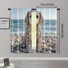 2pcs, Print Curtains cute dog Polyester (without rod) Versatile All Perfect for Home Decor and Privacy 3