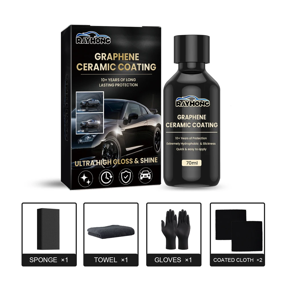 70ml Car Paint Care Anti Scratch Advanced Technology Super Hydrophobic Maintenance Liquid UV Glow Car Detailing Ceramic Coating car scratch remover