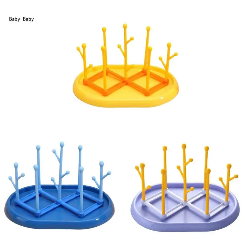 

Q81A Infant Bottle Drying Holder Detachable Bottle Cleaning Dry Rack for Countertop