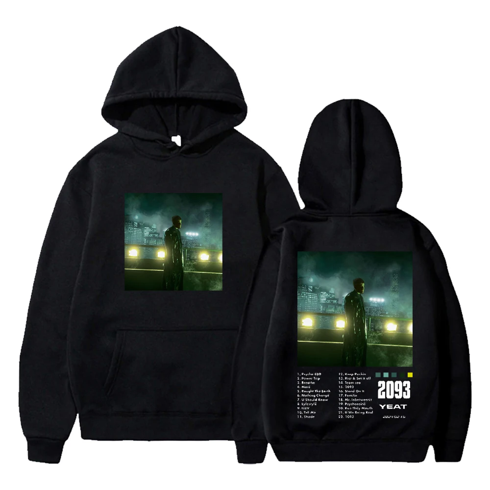 

Yeat Rapper 2093 Album Hoodie 2024 Tour Merch Unisex Long Sleeve Streetwear Women Men Hooded Sweatshirt Hip Hop Clothes