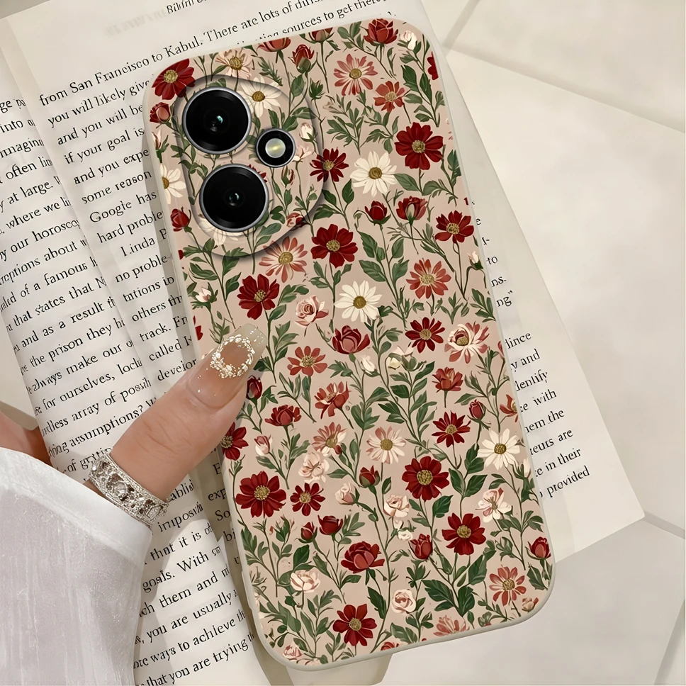 Fresh Watermelon Print Soft Liquid Silicone Anti-Slip Full Protection Phone Case