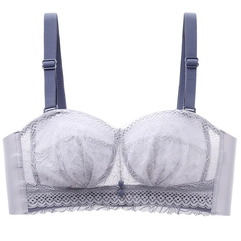 Strapless gathered non-slip underwear women's thin breast wrapped tube top bra without rims comfortable anti-sagging.