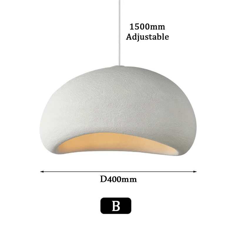 Pendant Lights 40CM Nordic Scandinavian Style Living Room Dining Table Bedroom Ceiling Bedside Wabisabi Decorative Hanging Lamp