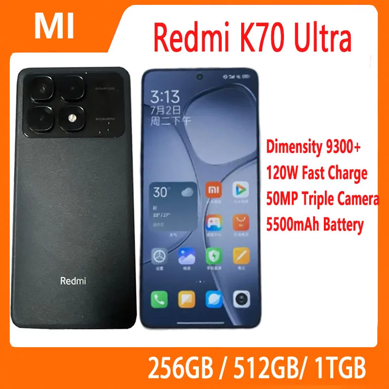 Original Xiaomi Redmi K70 Ultra 5G 6.67 Inch 1.5K Display
