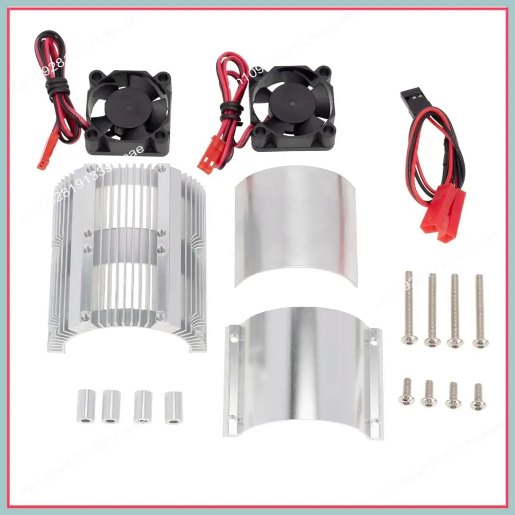N94R RC카 41-43mm 듀얼 팬 모터 라디에이터 방열판 (고속 1:8 모터 Traxxas SUMMIT Big S E-REVO Big E 용)