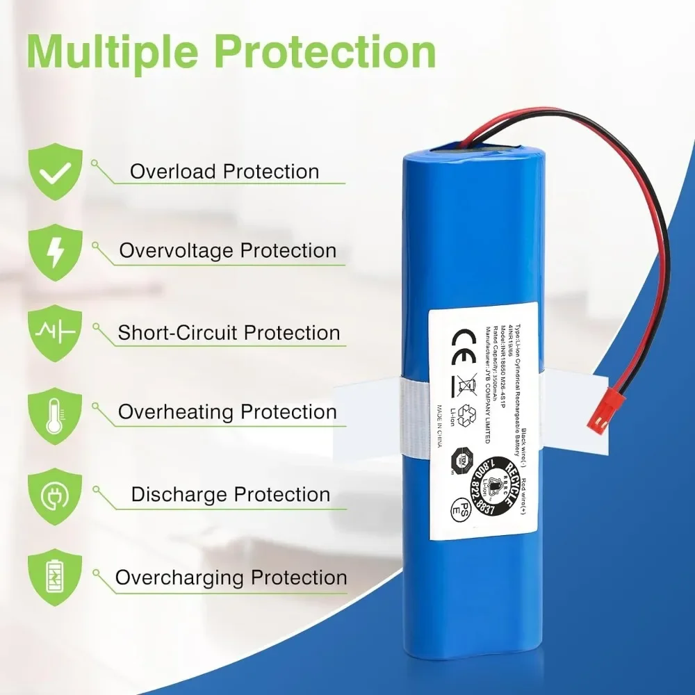 14,8 V Akku 2600 mAh Lithium-Akku für ILIFE V3s Pro V50 V5s Pro V8s V80 Max B5 Max S5 Pro X750 Roboter-Staubsauger-Akku – Detail 7