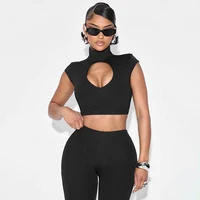 Carolyn Half High Round Neck Capri Set 3