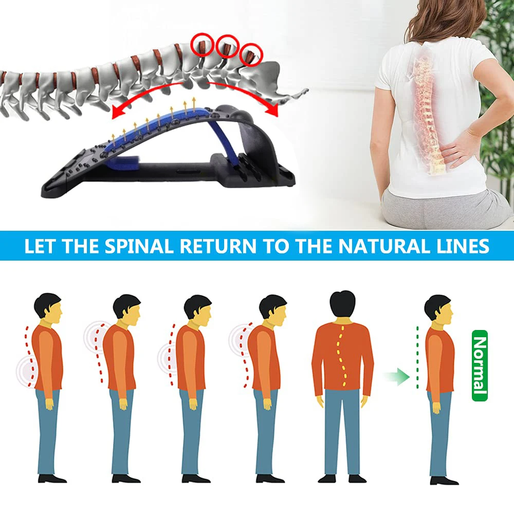 4 Level Neck Shoulder Stretcher Back Stretcher Pillow Adjustable Magnetotherapy Neck Traction Devices Massage Relaxation Tools