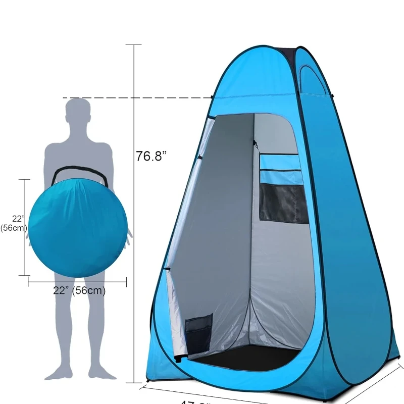 WC Portatile Da Campeggio Con Tenda Pop-Up – Thallike, Bagno Pieghevole Con Privacy