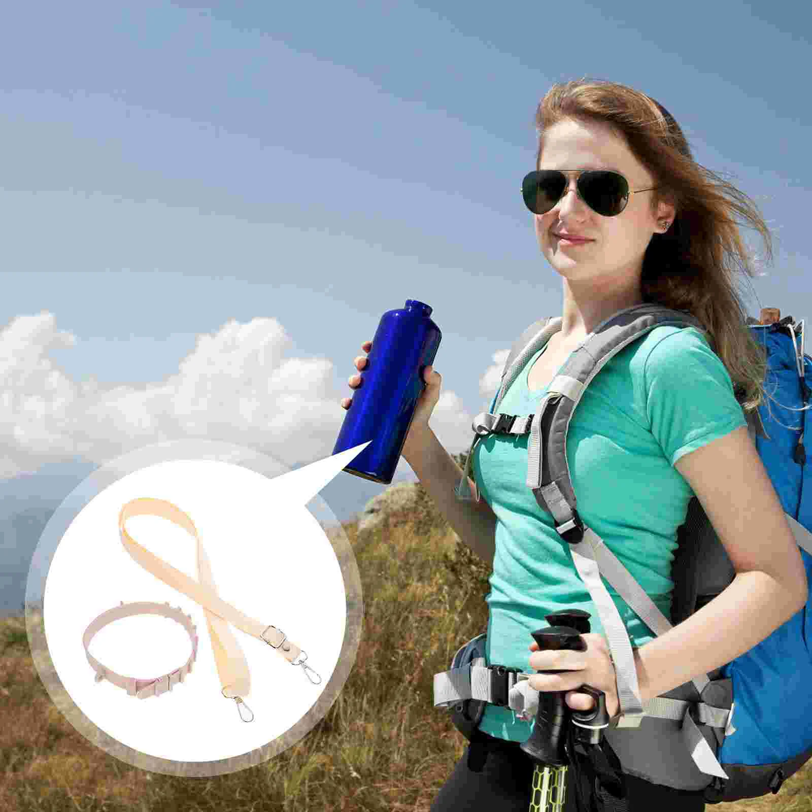 

on Foot Kettle Hand Strap Travel Portable Silica Gel Household Water Bottle Holder