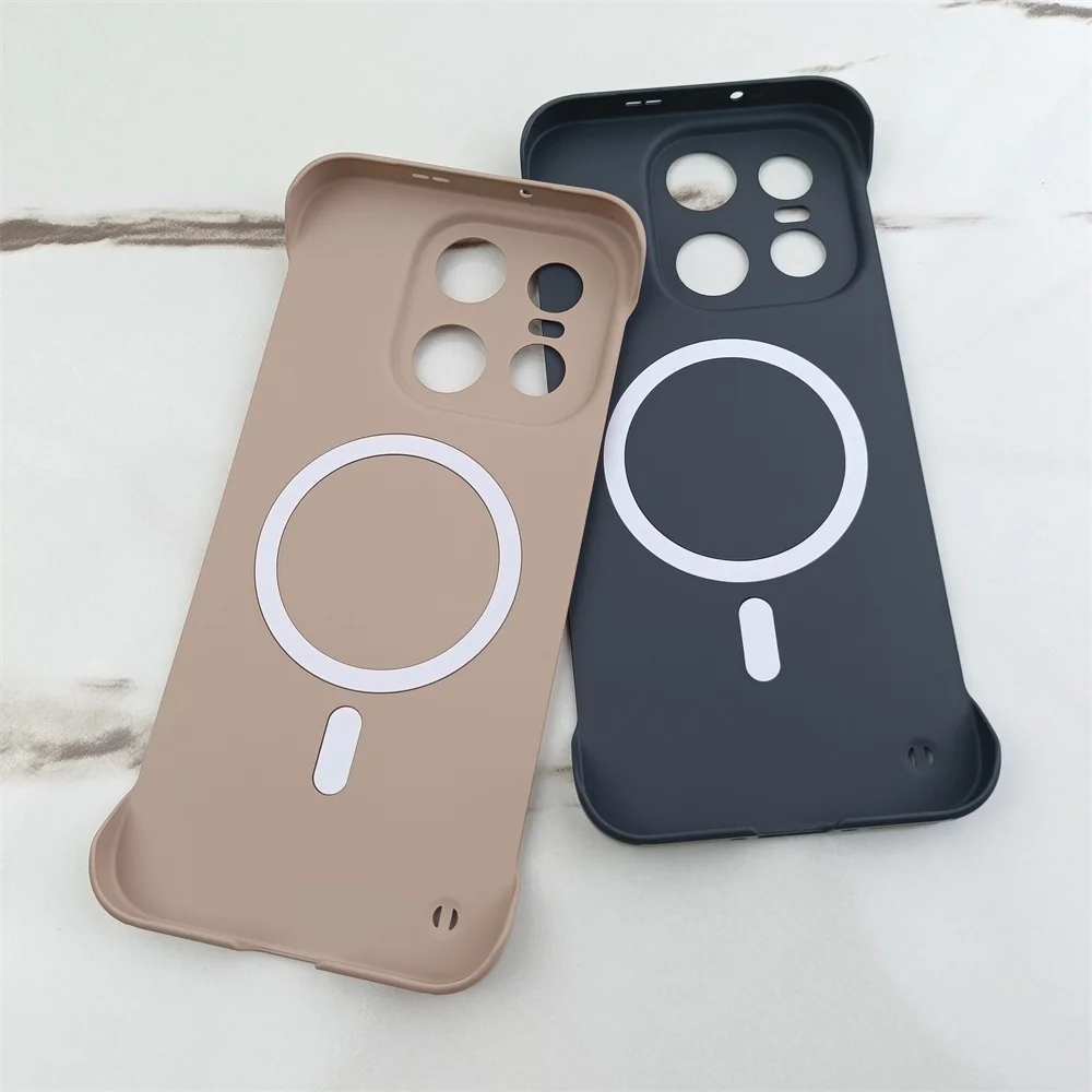 Luxury Matte Slim Frameless Magnetic Phone Case - Compatible with Wireless Charging, Hard Cover Design