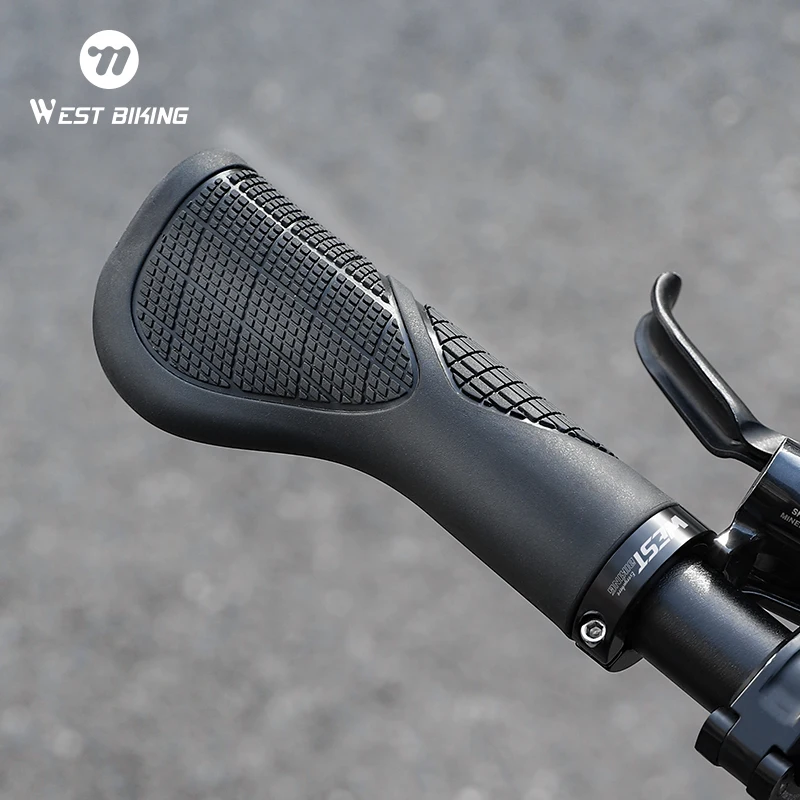 WEST BIKING Ergonomische Fahrradgriffe Rutschfeste Stoßdämpfende Fahrradlenkergriffe Mountainbike-Lenkergriffe Fahrradzubehör – Detail 5