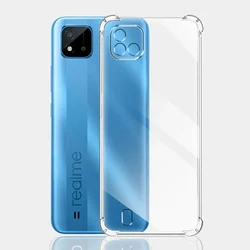 Shockproof Silicone Soft Clear Phone Case Cover for Realme C11 2021 (Shockproof Case)