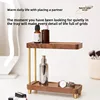 Black walnut solid wood cosmetics storage rack Dressing table Skin care products storage rack perfume storage display rack 3