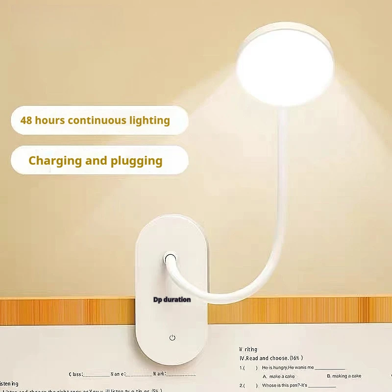 LED Study Book light Touch Table lamp Adjustable Angle Bedroom lamp Clip-on Desk with both charging and plugging functions