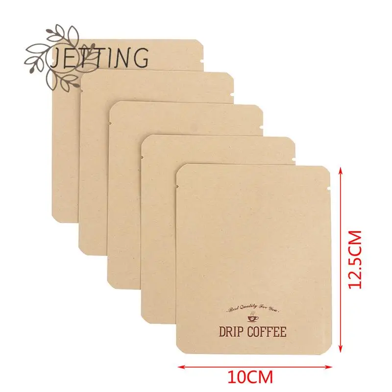 

50Pieces Kraft Paper Coffee Bag Disposable Hanging Ear Coffee Bag Portable Drip Filter Coffee Bag Ear-Hanging Drip Filters