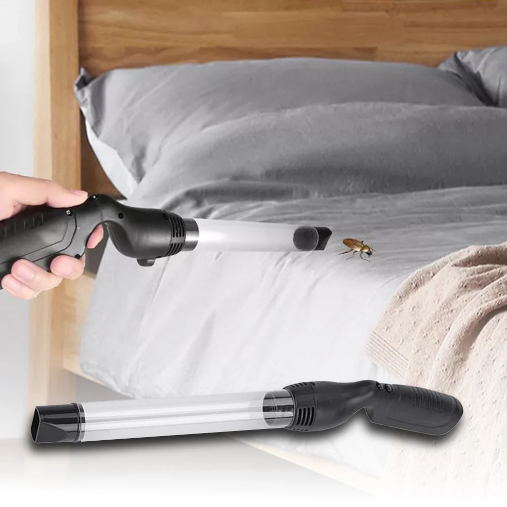 Portable Insect Catcher -0.4Kpa Insect Fly Catcher Trap LED Lighting Bug Catcher Grabber for Stink Bug Moth Cockroach Spider Ant