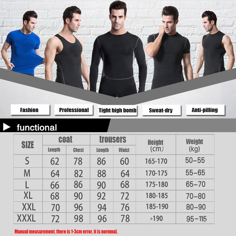 Men's Motorbike Cotton Thermal Underwear Set Motorcycle Skiing Winter Warm Base Layers Tight Long Johns Tops & Pants Set