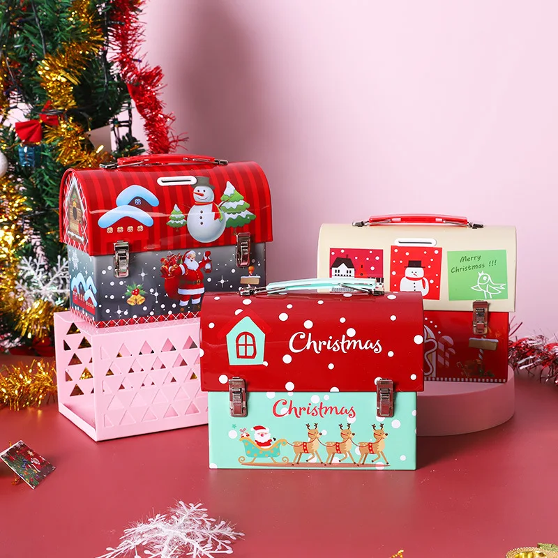 

Christmas Gift Packaging Box European Candy Box Wedding Partner Gift Box Storage Box Small House Piggy Bank New Year Decorations