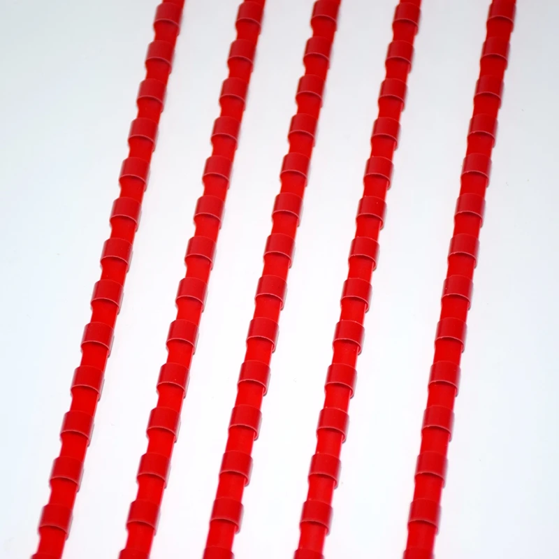 50/100PCS/BOX ReadStar Red PVC binding aprons 21 Loops 6-51mm A4 binding aprons comb rings Plastic combs