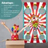 Sandbag Throwing Game Clown Flag Party Decor New Year 2024 Game for Home Parent-child Props Toss Games 3