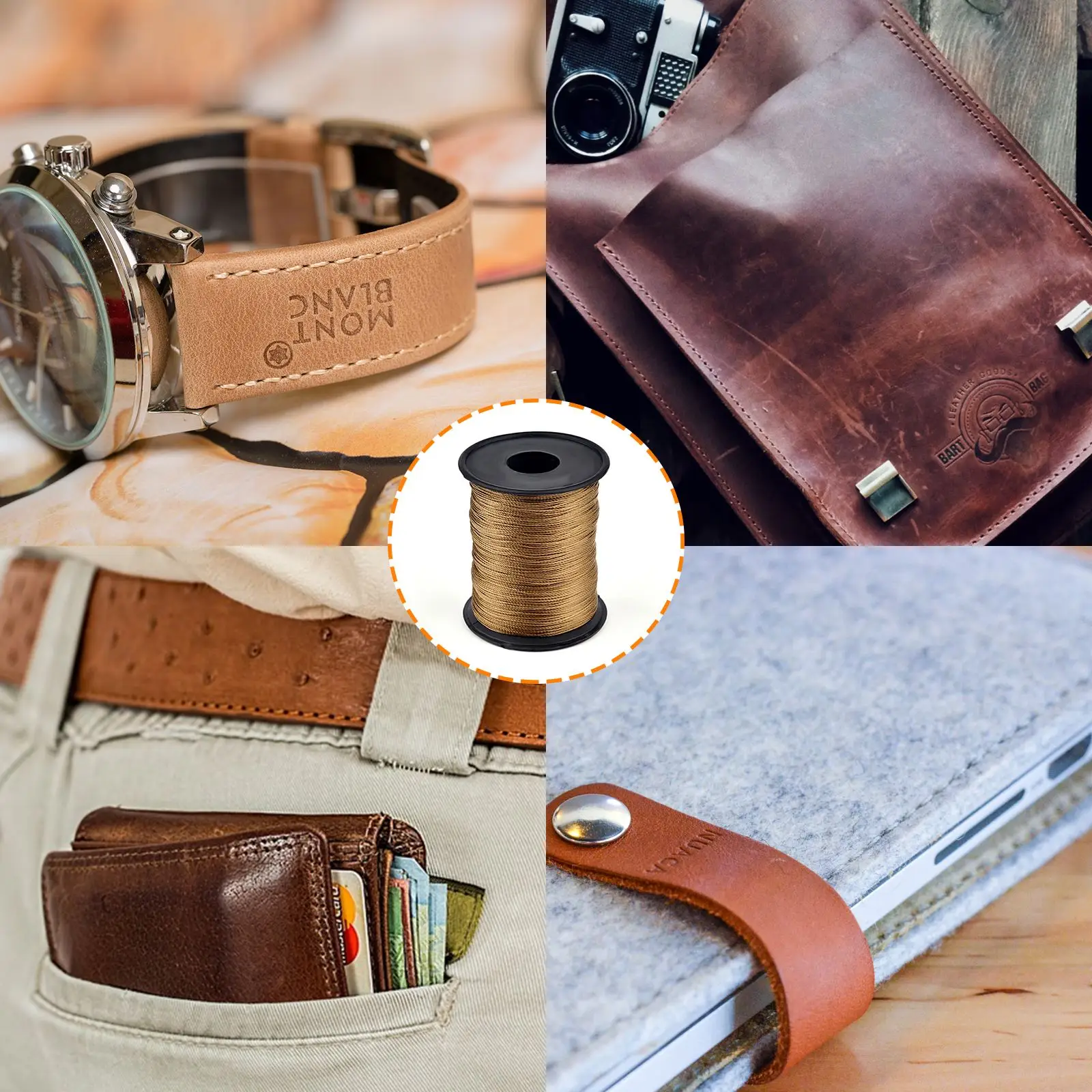 고강도 나일론 스레드 가죽 캔버스 텐트 수리 도구, 내구성 신발 청바지 스레드 수공예 퀼팅 용품, 150M/롤