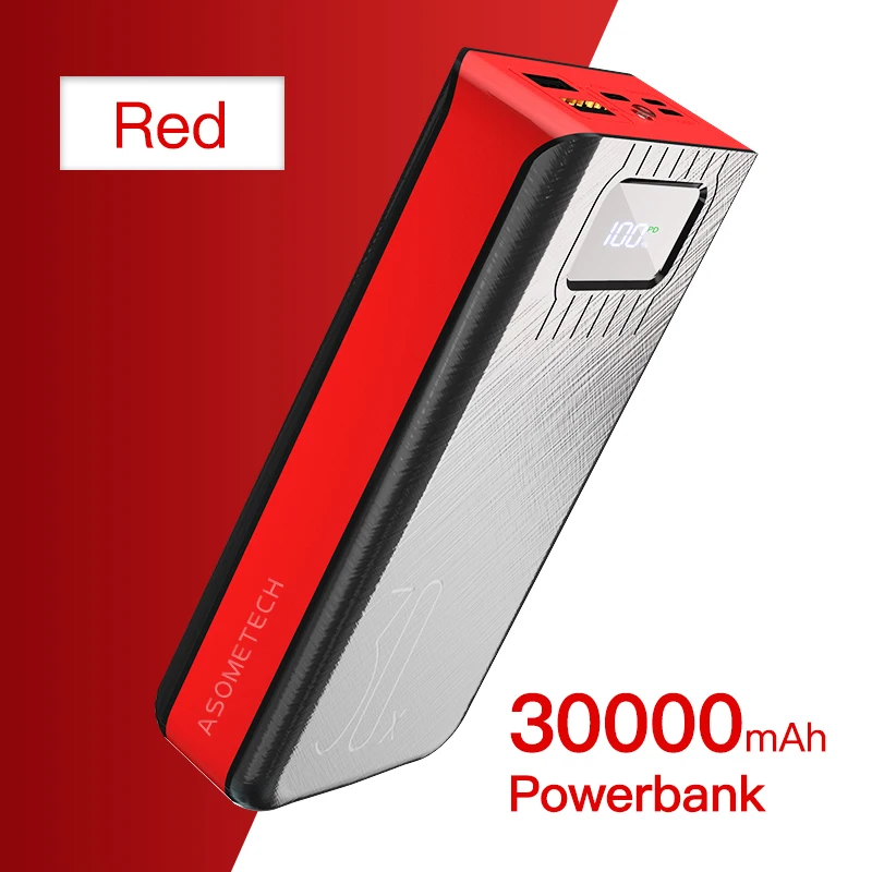 portable battery charger 18W PD QC3.0 Quick Charge Power Bank 30000mAh Portable External Battery Two-way Fast Charging Powerbank For iPhone Samsung Mi fast charging power bank Power Bank