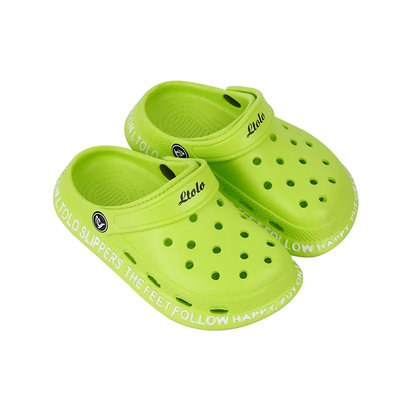 Ltolo Children Girl Boy Mules Clogs Kids Summer candy Garden Beach Slippers Cave Hole Baby Shoes For Girls Boys EUR23-34