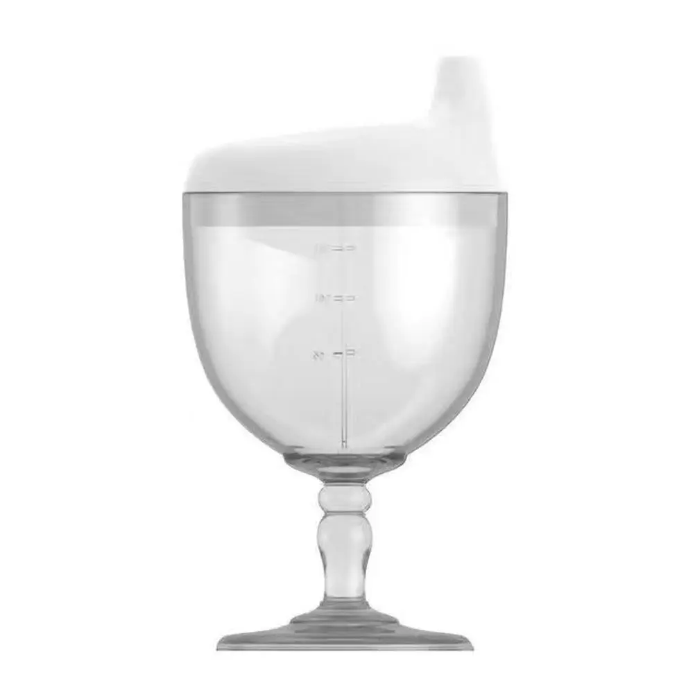 용 와인잔 모양 흘림 방지 빨대컵 150ml 플라스틱 음료 훈련컵 독립 음용 물병 주스컵