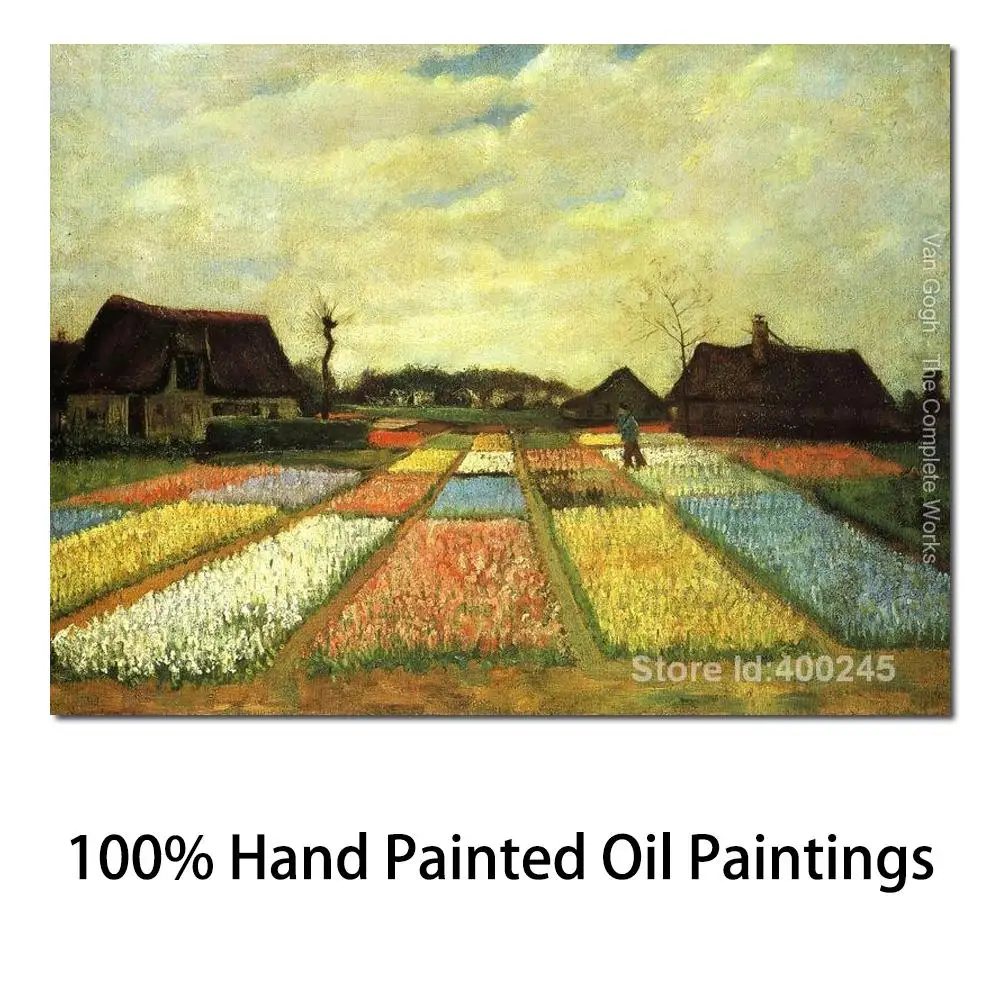 

Canvas Art Landscape Bulb Fields by Vincent Van Gogh Oil Painting Reproduction Home Decor Hand Painted High Quality