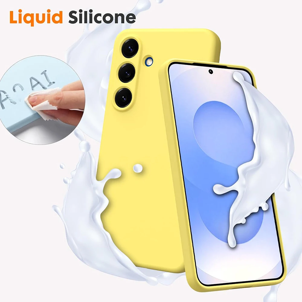 Samsung Galaxy phone case Luxury Liquid Silicone Case For S25 S24 S21 FE S23 S22 Ultra Plus