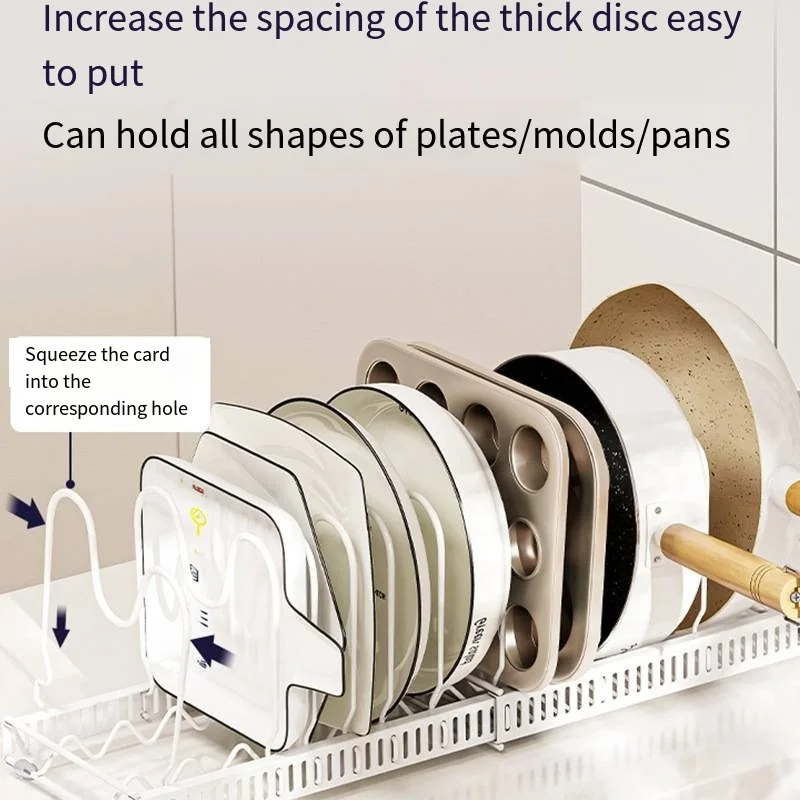 Rack Household Kitchen Countertop Retractable Place Bowl Dish Shelving Household Multifunctional Dishware Drain Storage Artifact 3
