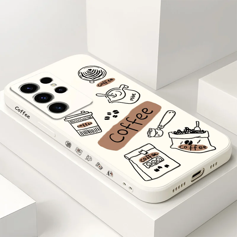 Coffee Beans Pattern Phone Case - Elegant and Durable Design