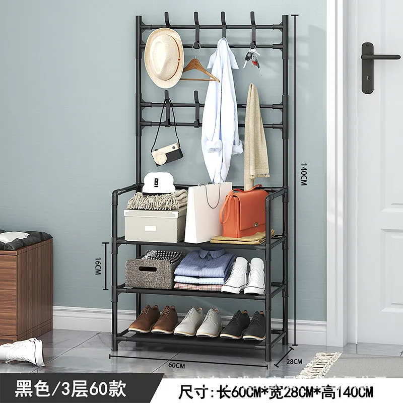 Furniture for the Living Room Hanger Stand Galvanized Metal Shelving Clothes Racks Shoerack Movable Shelf