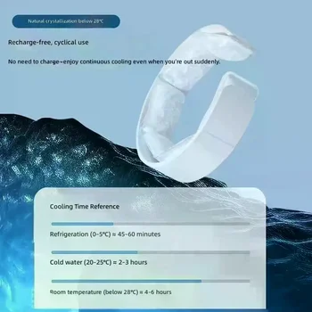 1 Pezzo PCM Tubo di Raffreddamento per il Collo, Anello Refrigerante Congelabile per l'Estate, Fascia Portatile per la Prevenzione degli Attacchi di Calore all'Aperto