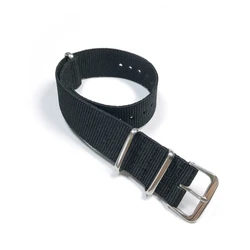 Premium Ballistic Nylon Watch Strap | Army Sport Bracelet Belt Accessories - 18mm (Black)