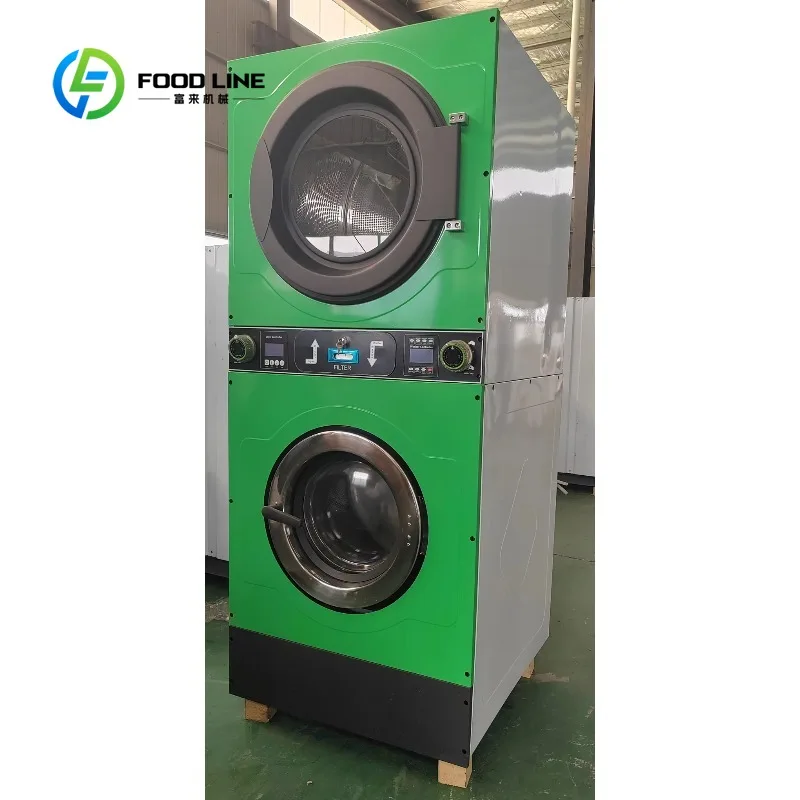 Customized 12kg Capacity Full Automatic Washing Machine and Clothes Dryer Combo for Commercial Laundry Business 3
